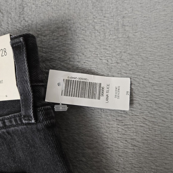 AGOLDE Lana Slice Jeans Womens 28 Mid-Rise Vintage Straight Descent Black NWT - Picture 11 of 16